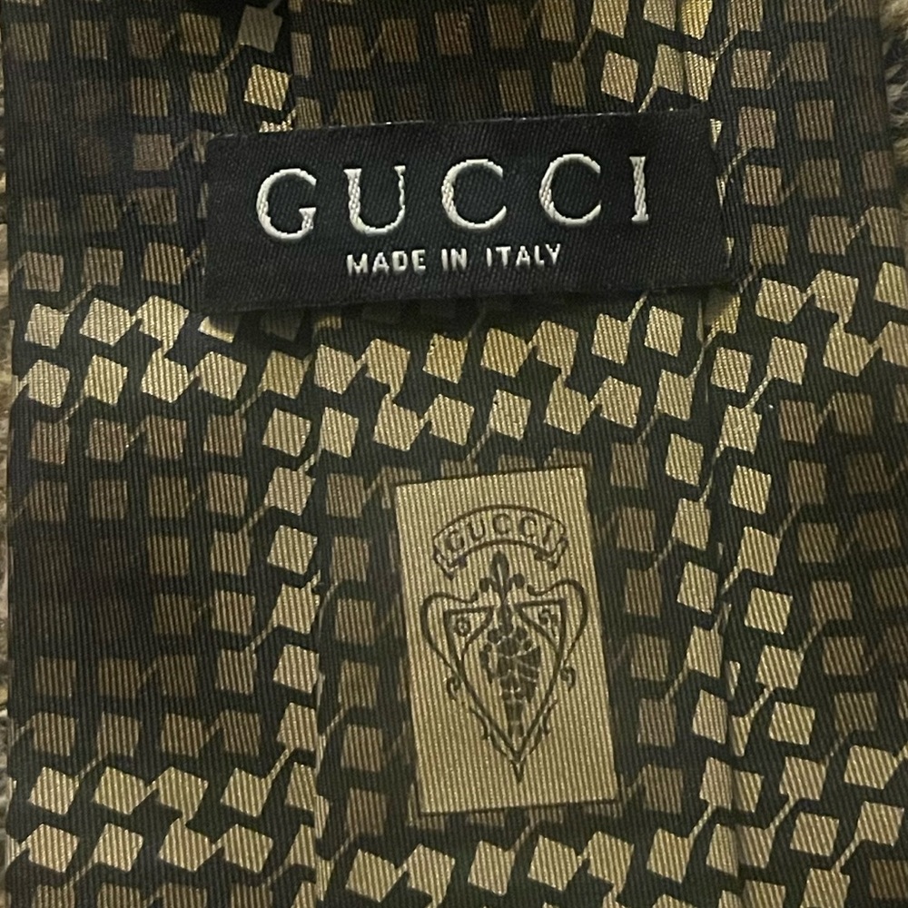 Gucci Men's Tie in Black and Brown - Picture 3 of 4